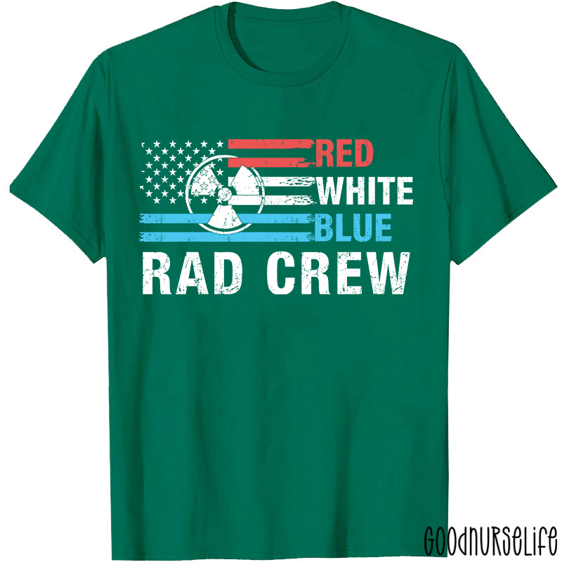 Red White Blue Rad Crew T-Shirt