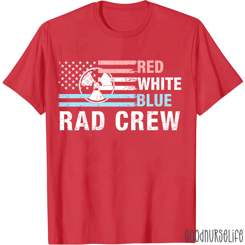 Red White Blue Rad Crew T-Shirt
