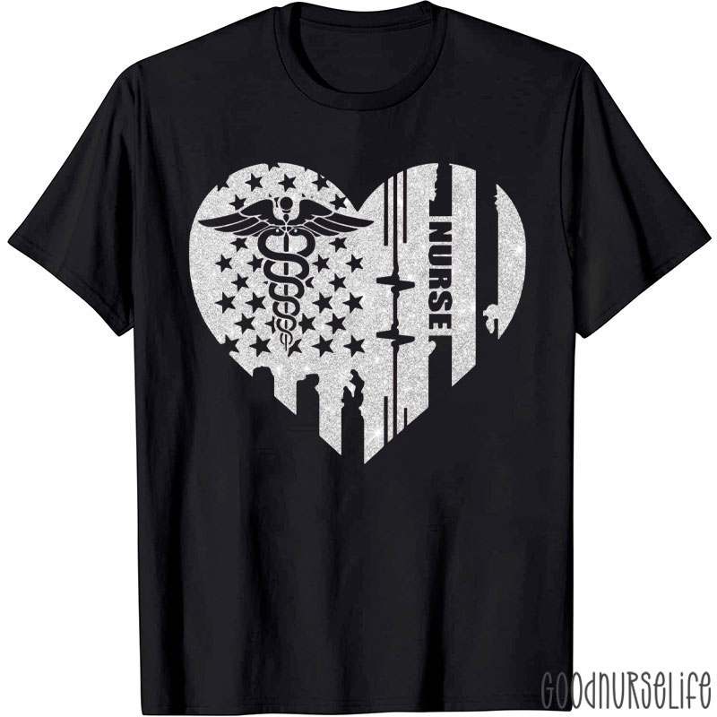 American Medical Heart Nurse T-Shirt