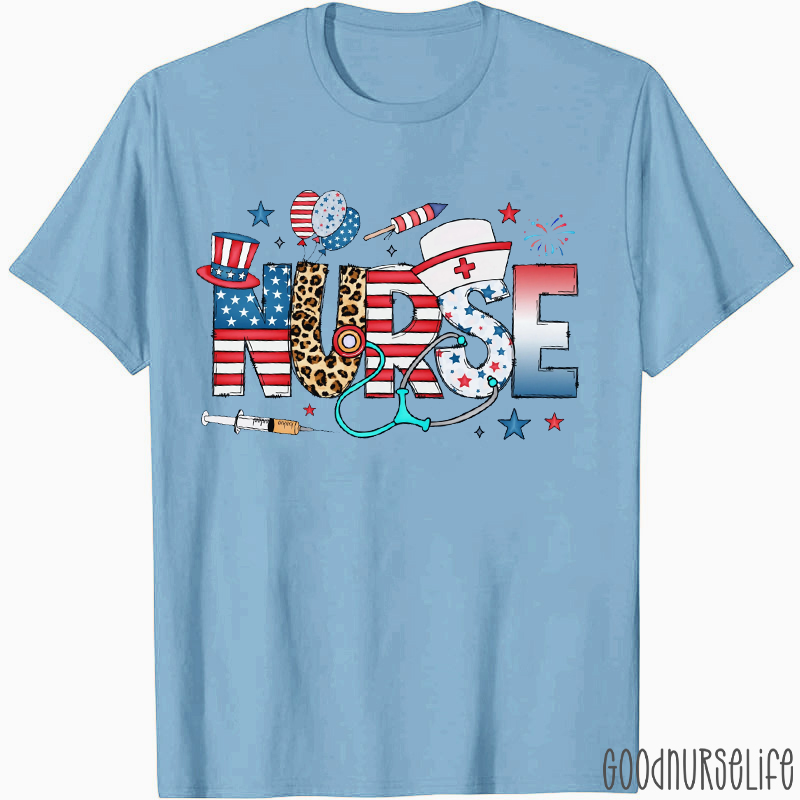 Patriotic Nurse Life Nurse T-Shirt