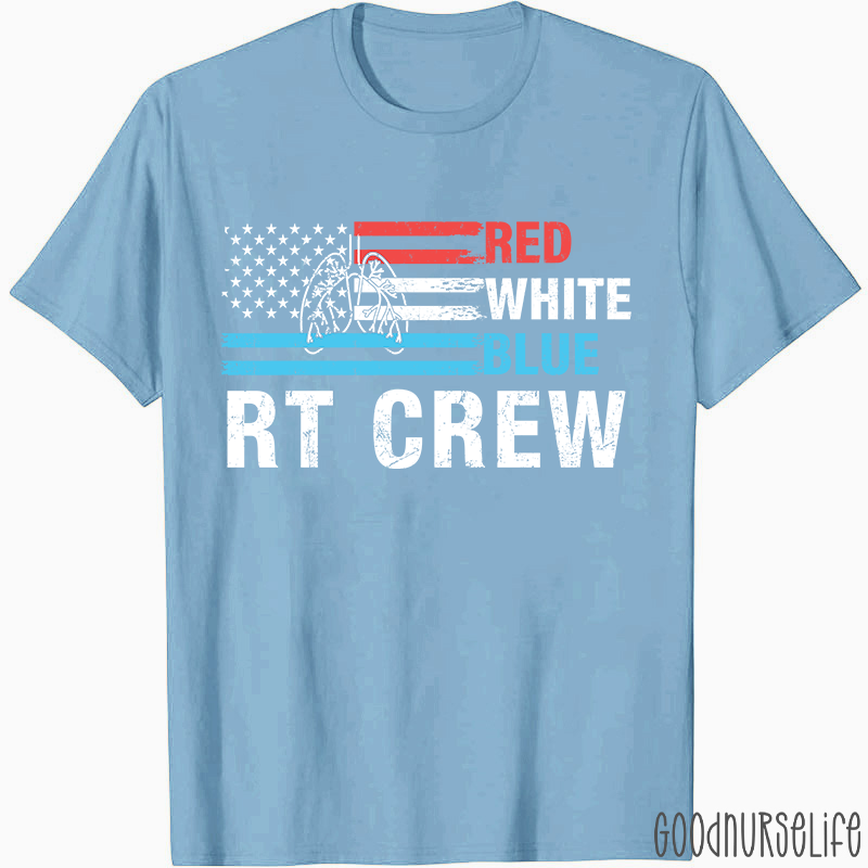 Red White Blue RT Crew Nurse T-Shirt