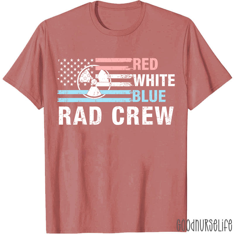 Red White Blue Rad Crew T-Shirt