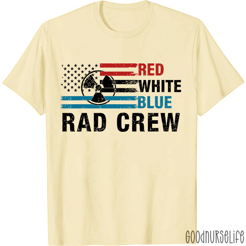 Red White Blue Rad Crew T-Shirt