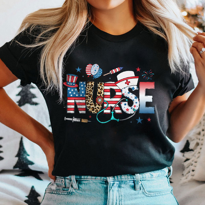 Patriotic Nurse Life Nurse T-Shirt