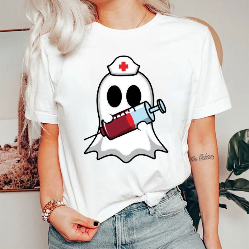 Cute Ghost Nursing Nurse T-Shirt