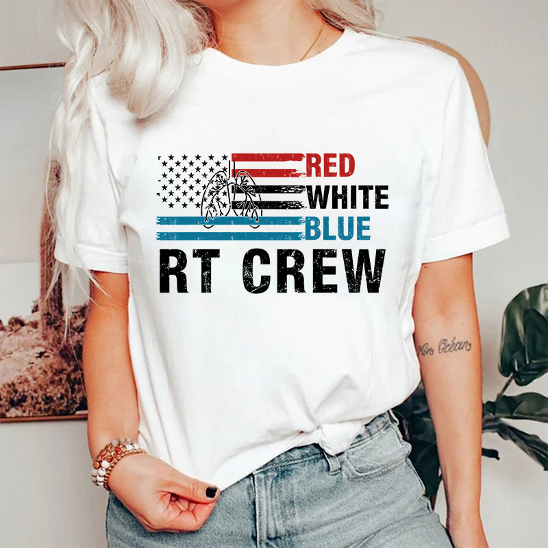 Red White Blue RT Crew Nurse T-Shirt