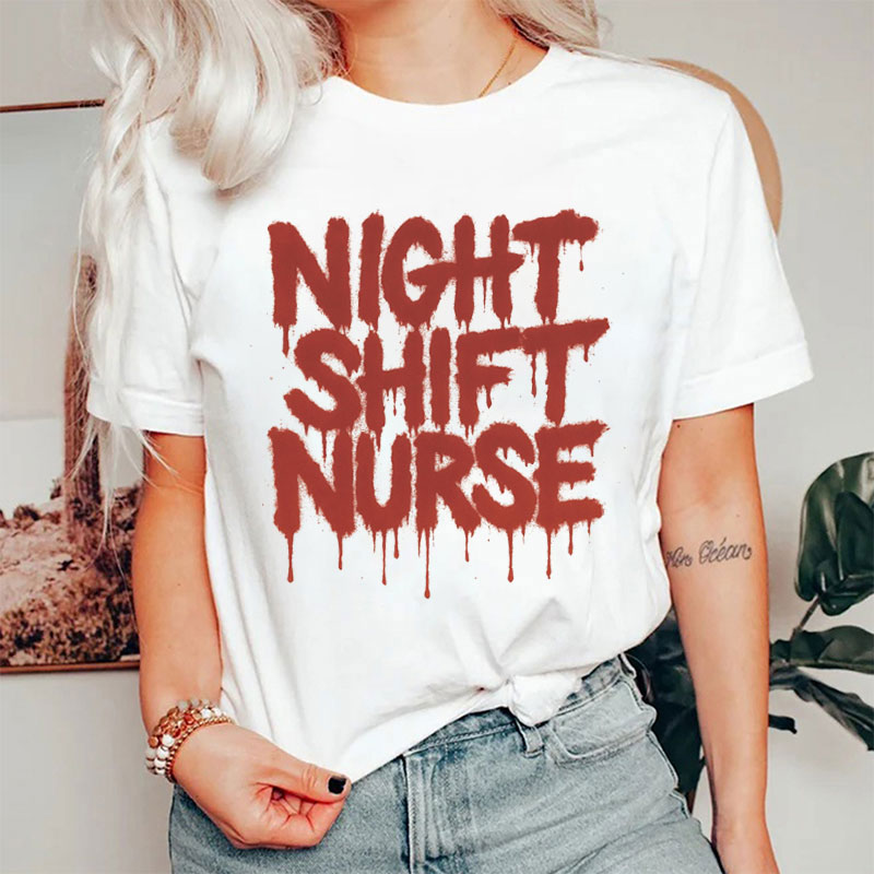 Spooky Season Night Shift Halloween Nurse T-Shirt