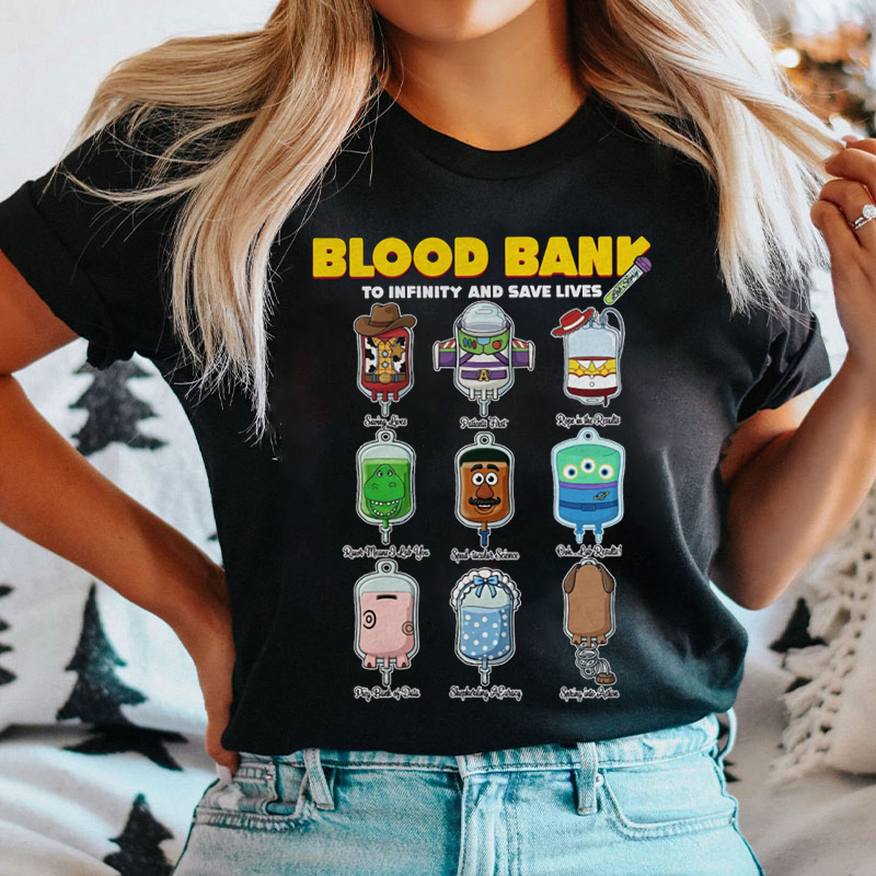 Blood Bank To Infinity And Save Lives T-shirt