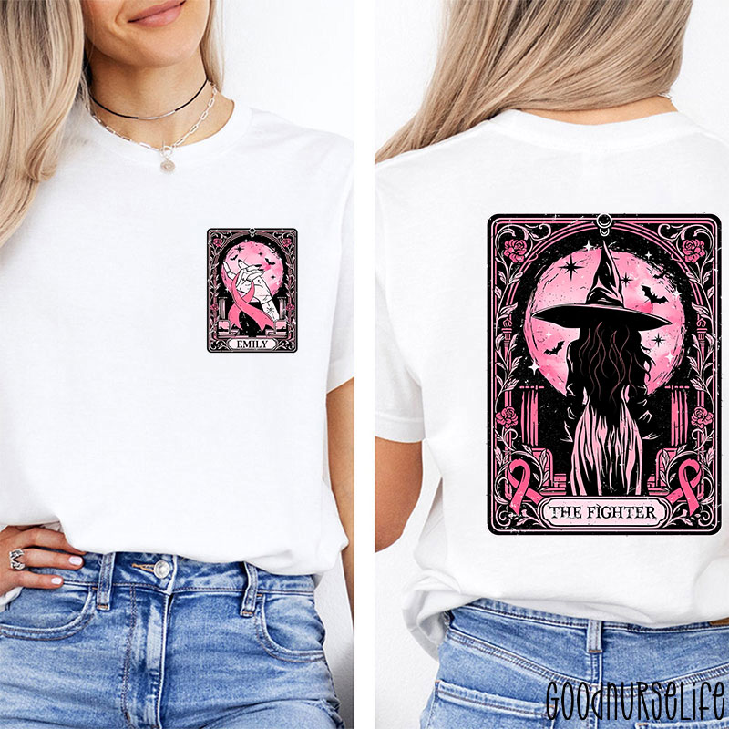Personalized The Fighter Tarot Nurse Two Sided T-Shirt