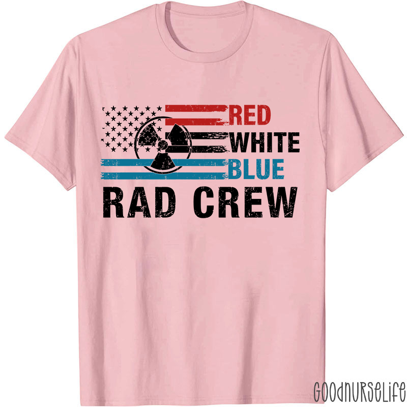 Red White Blue Rad Crew T-Shirt