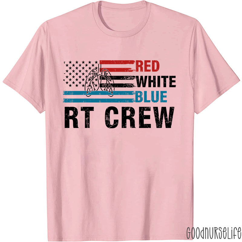 Red White Blue RT Crew Nurse T-Shirt