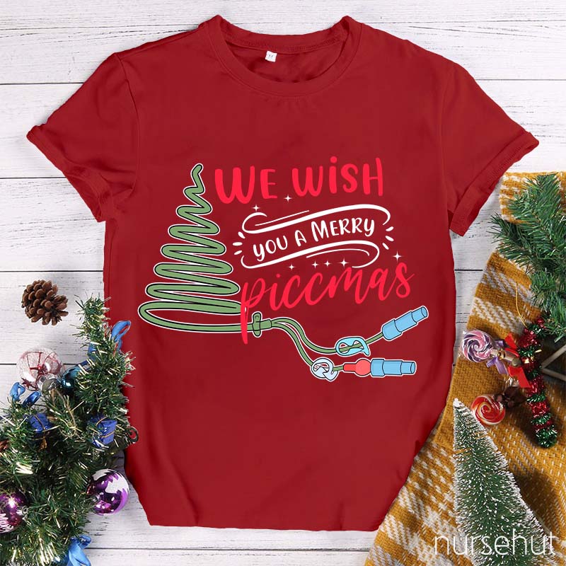 We Wish You A Merry Piccmas Nurse T-Shirt