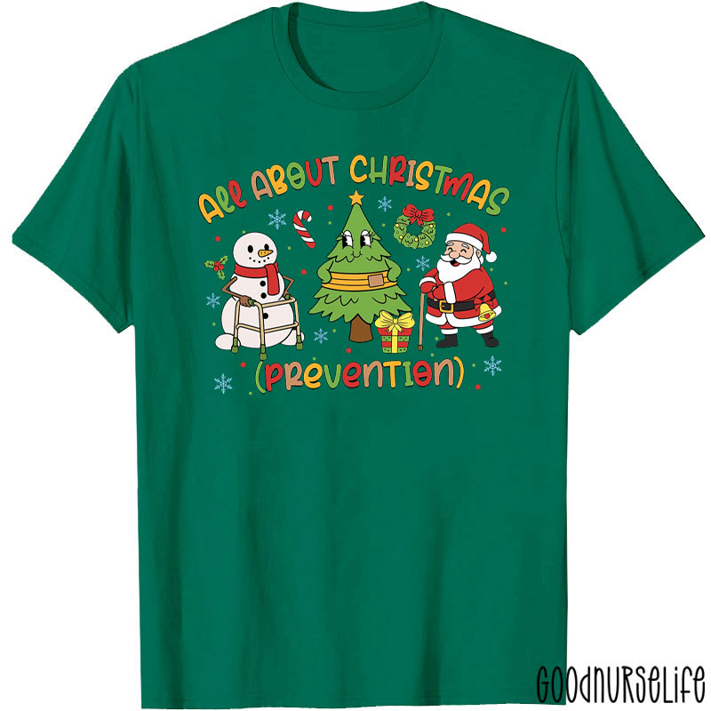 All About Christmas Prevention Festive Crew T-Shirt