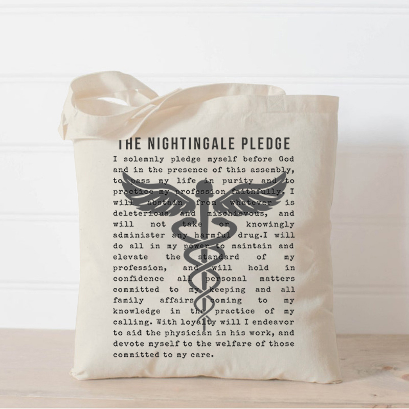 The Nightingale Pledge Nurse Tote Bag