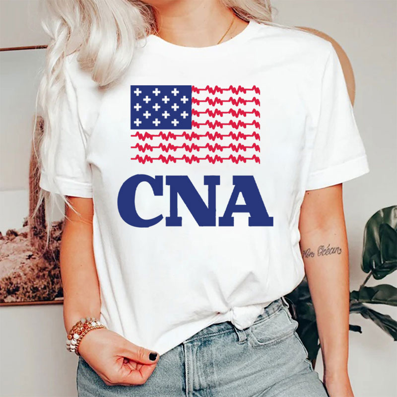 CNA USA Flag July 4th Memorial Day T-Shirt