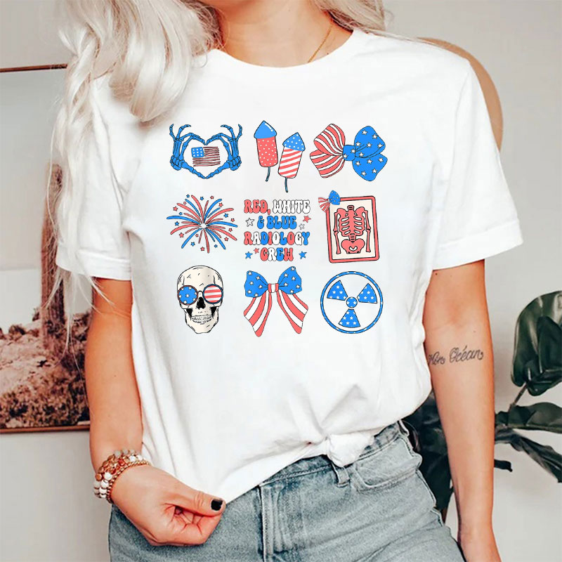 Red White & Blue Radiology Crew T-Shirt