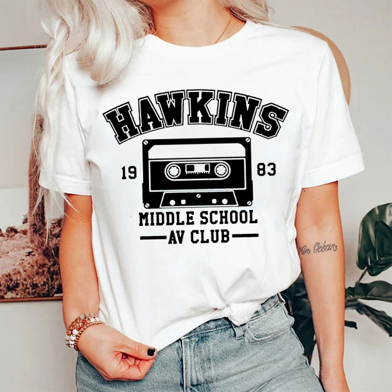 Hawkins Middle School AV Clue T-shirt
