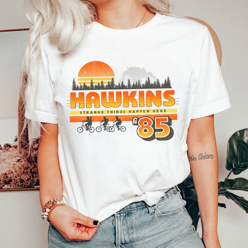 Retro Style Where Strange Things Happen Hawkins T-shirt