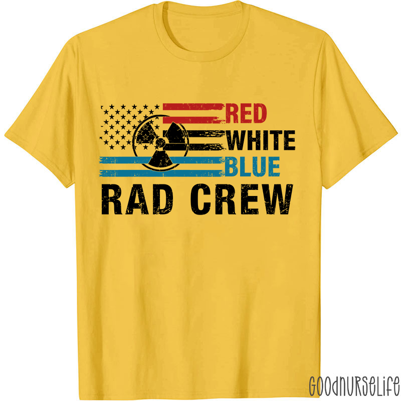 Red White Blue Rad Crew T-Shirt