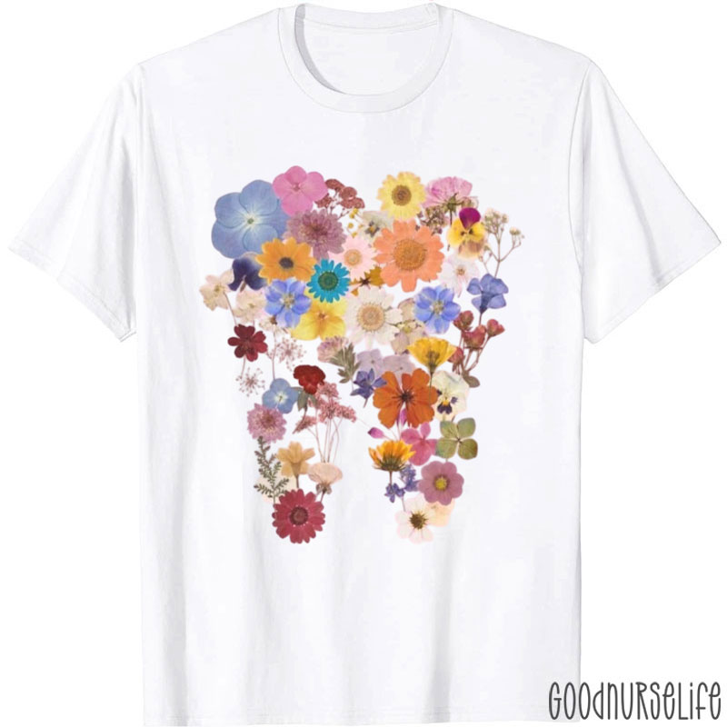Floral Registered Dental Hygienist T-Shirt