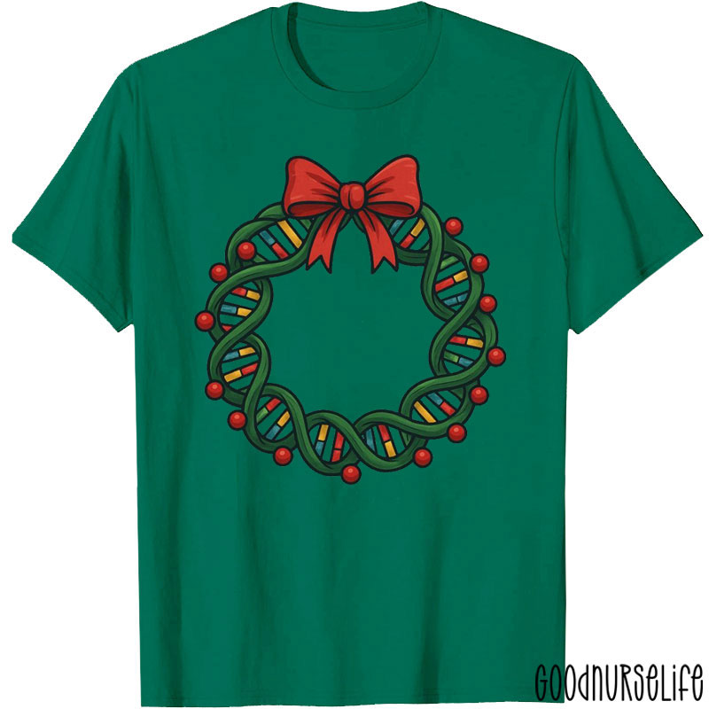 DNA Wreath Festive Genetics T-Shirt