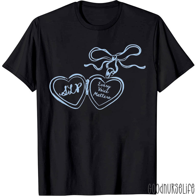 SLP Every Voice Matters Heart T-Shirt