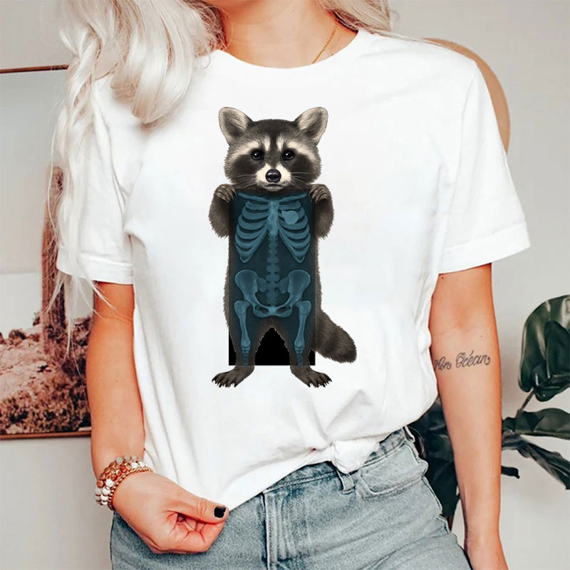 Funny Raccoon Skeleton Xray Radiology T-Shirt
