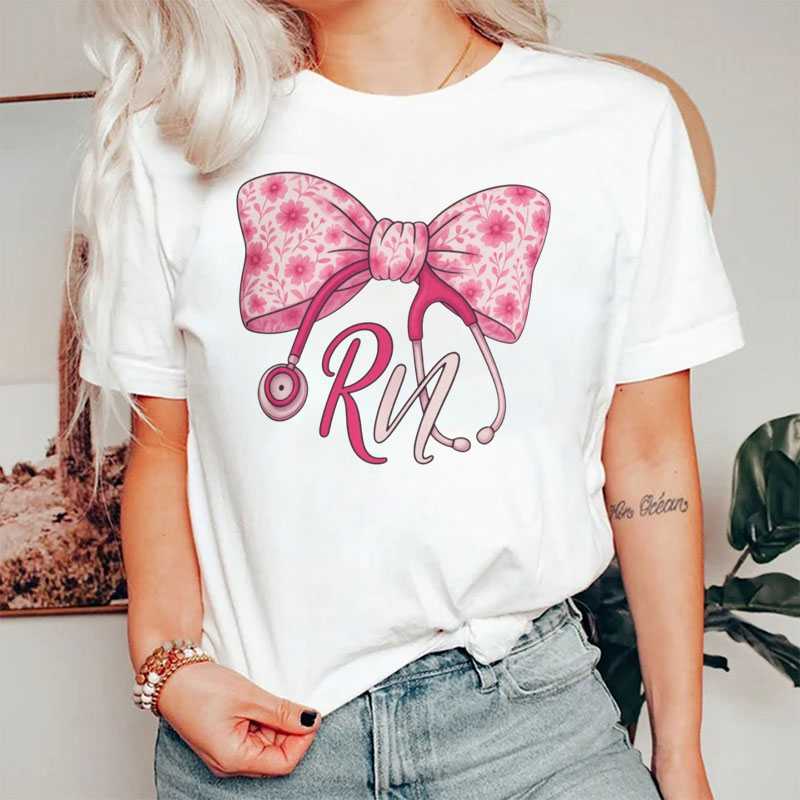 The Nurse Coquette Pink Bow Nurse T-Shirt
