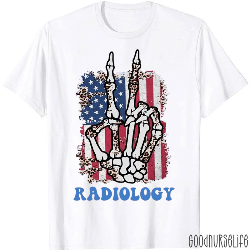 Funny USA Flag Radiology X-Ray T-Shirt