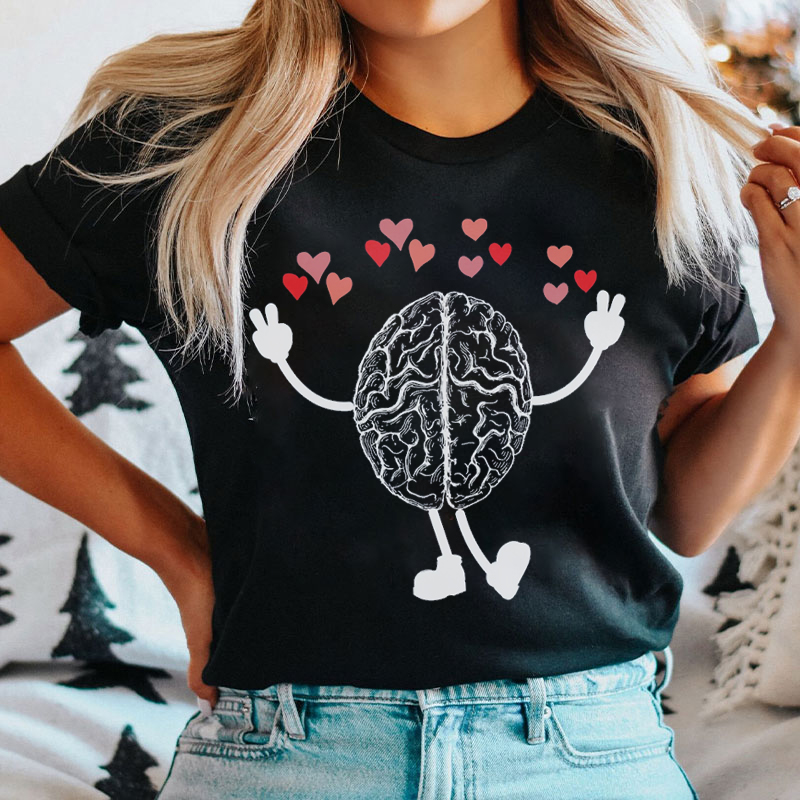 Brain Anatomy Valentine's Day T-shirt
