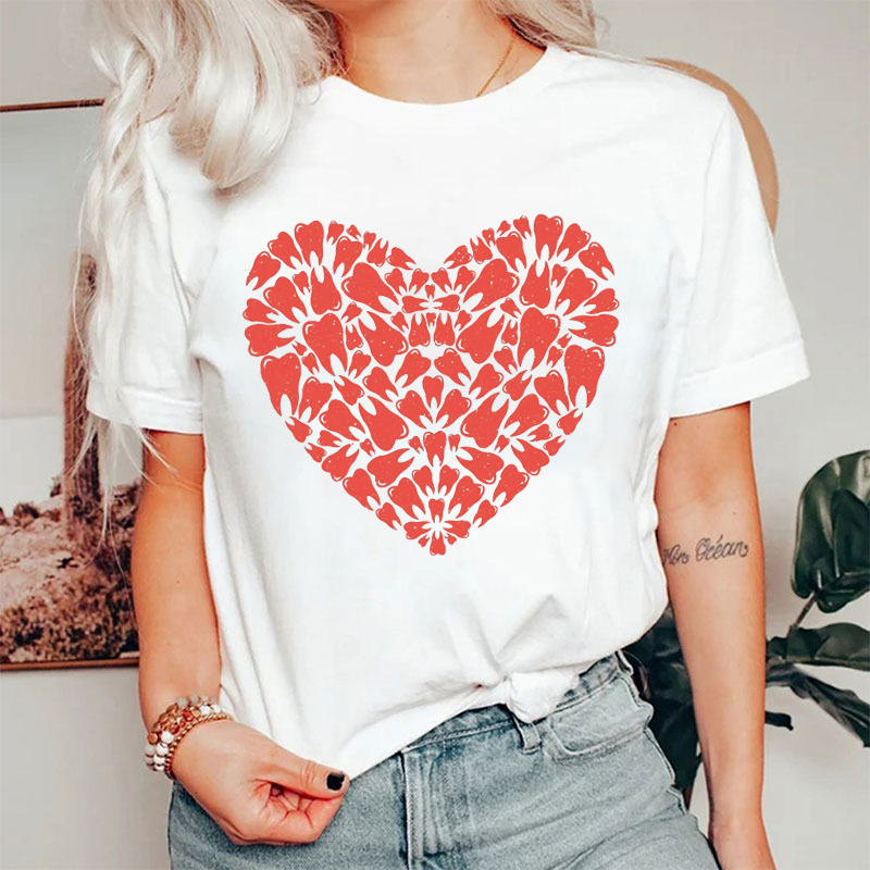Valentine's Day Tooth Heart T-Shirt