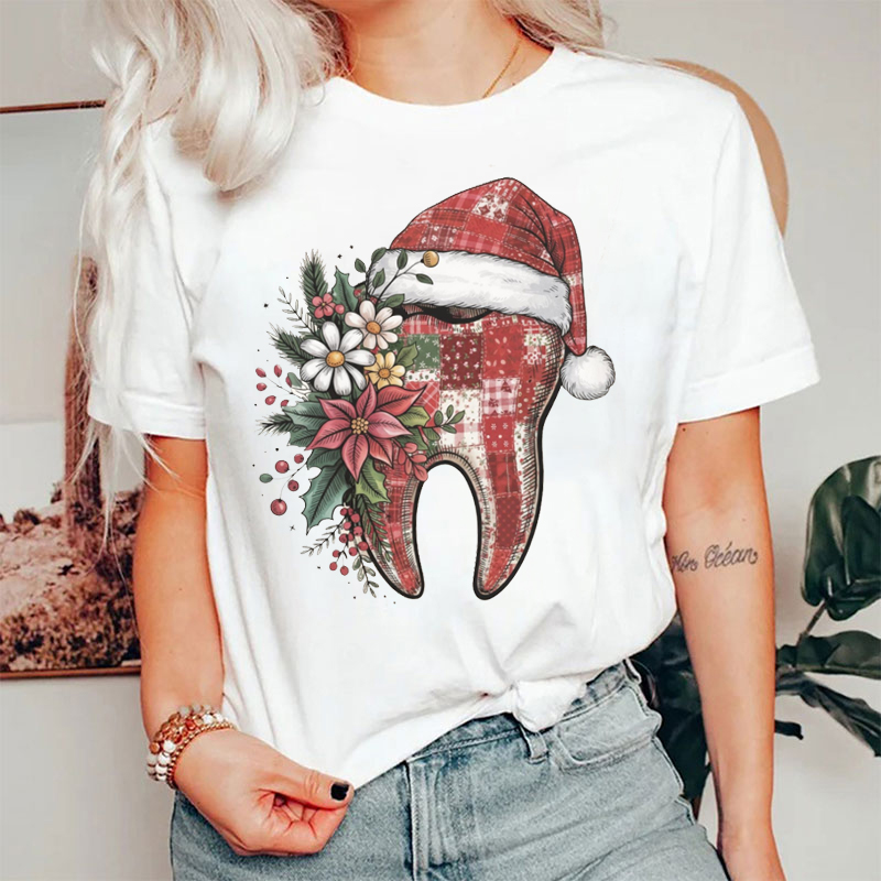 Boho Tooth Christmas Dentist T-Shirt