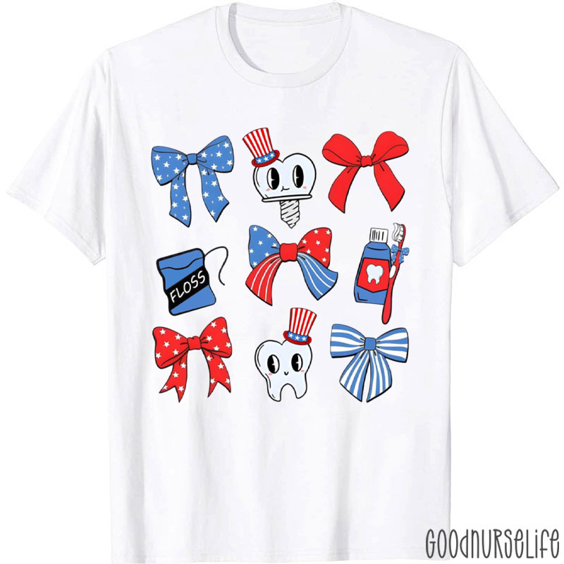 Coquette Bow Tooth Dental Squad T-Shirt