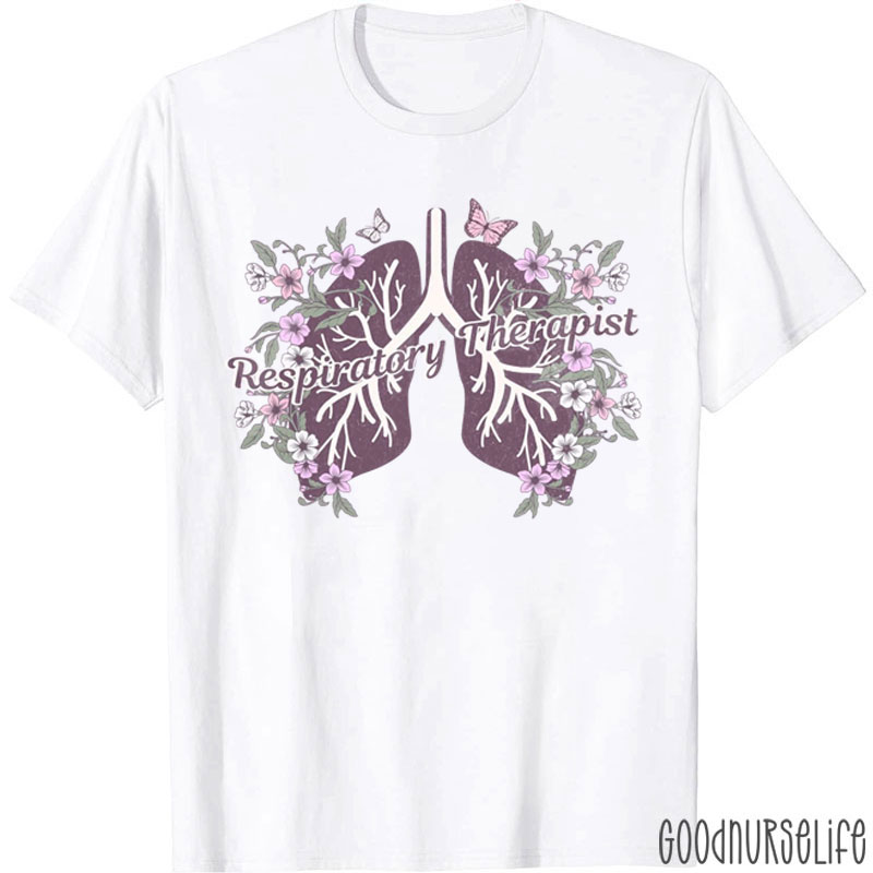 Respiratory Therapist Floral RT Respiratory T-Shirt