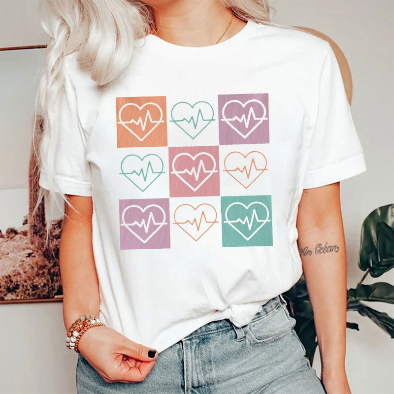 Love Heart And Heartbeat T-shirt