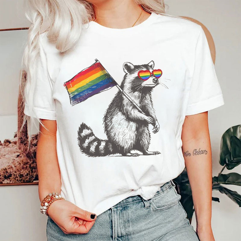 Raccoon Pride Flag T-shirt