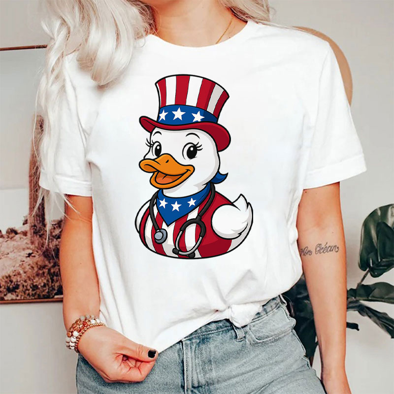 4th Of July Nursing Silly Goose Independence Day Nurse T-Shirt