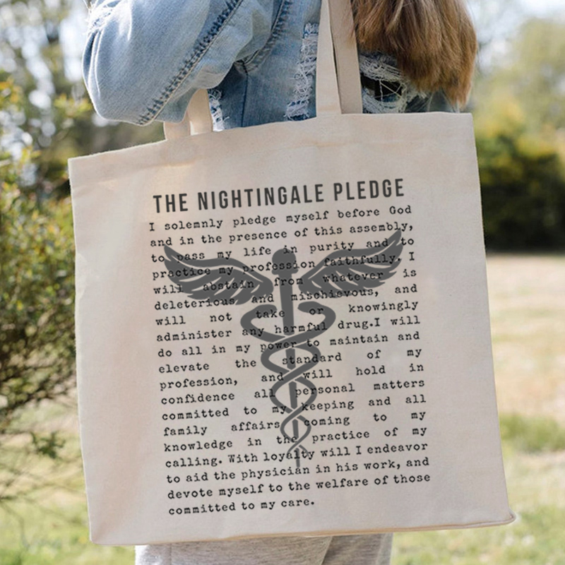 The Nightingale Pledge Nurse Tote Bag