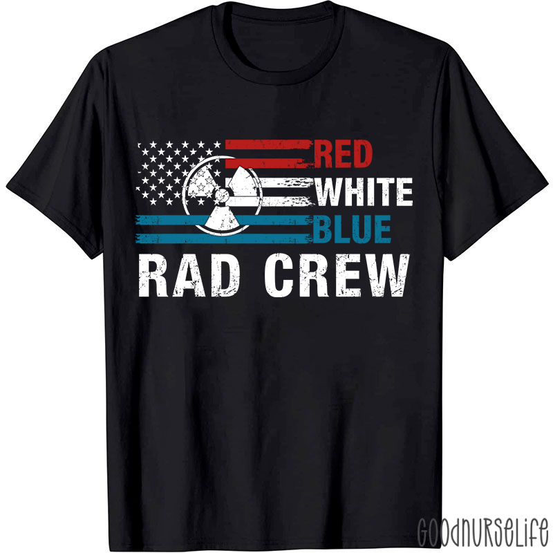 Red White Blue Rad Crew T-Shirt