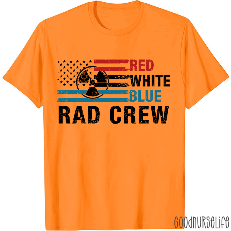 Red White Blue Rad Crew T-Shirt