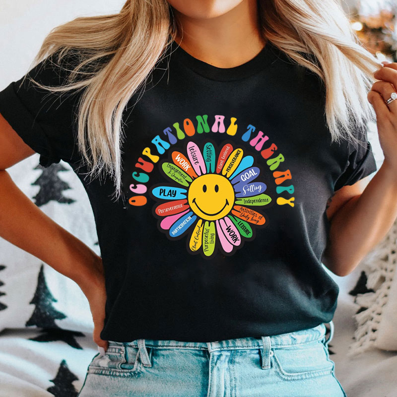 Funny Occupational Therapy Flower T-Shirt