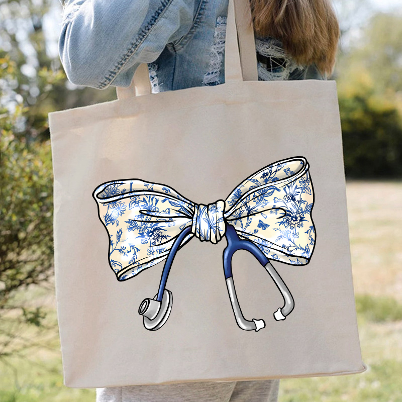 Stethoscope Bow Nurse Tote Bag