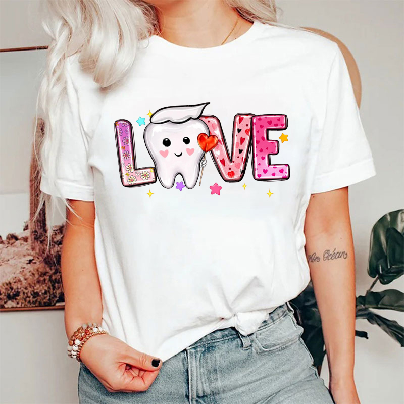 Cute Tooth Love Dentist T-shirt