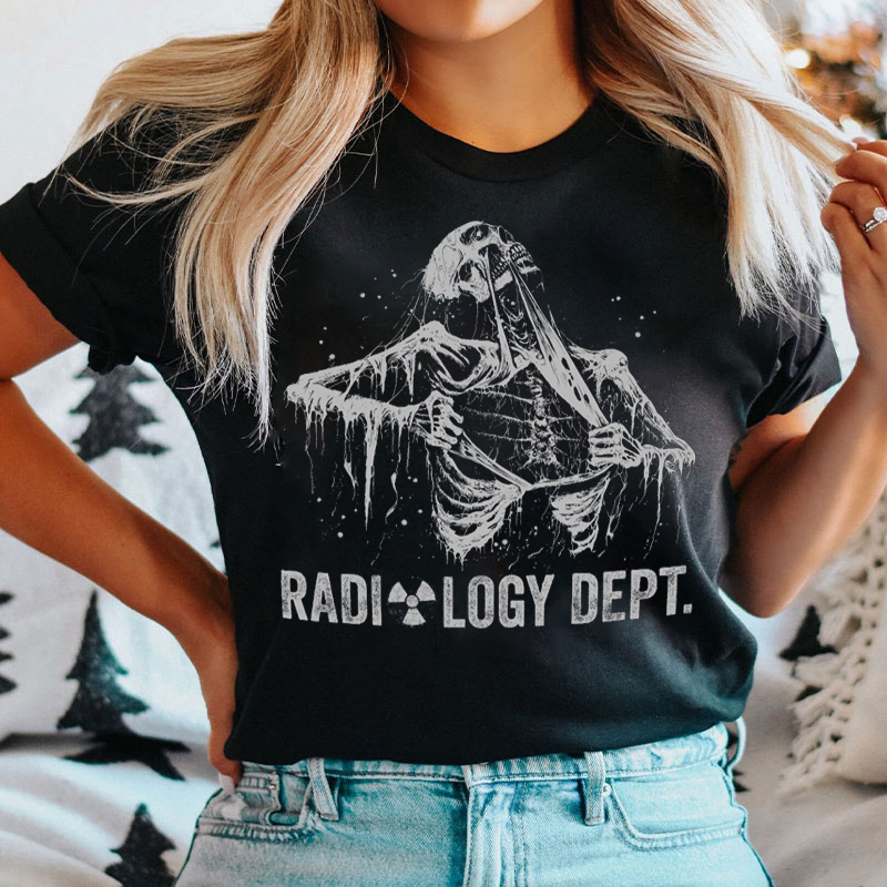 Vintage Skull Radiology Dept T-shirt