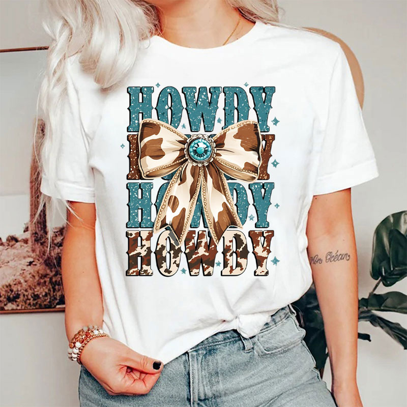 Western Howdy Bow Nurse T-Shirt