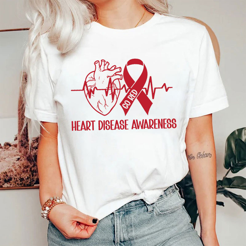 Go Red Heart Disease Awareness T-shirt