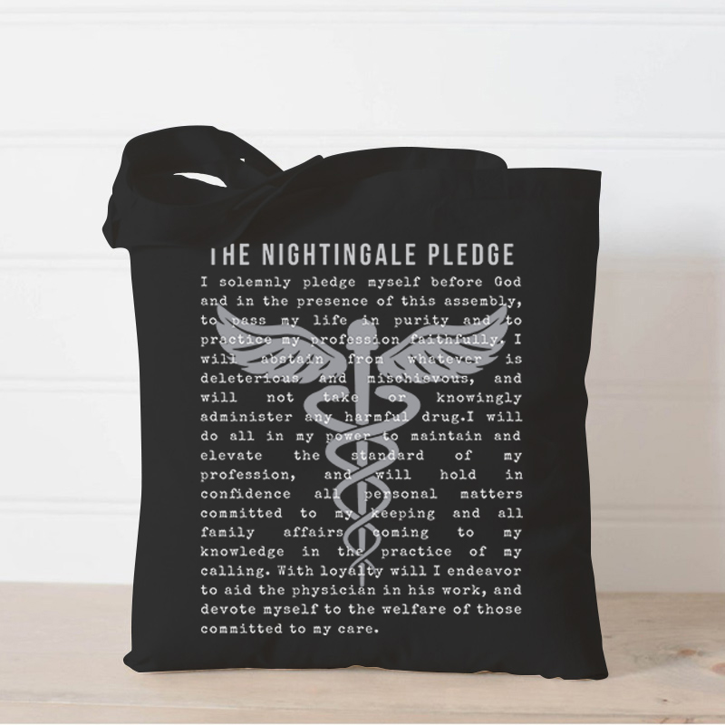 The Nightingale Pledge Nurse Tote Bag