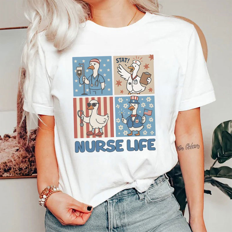 4th Of July Nurse Life Nurse T-Shirt