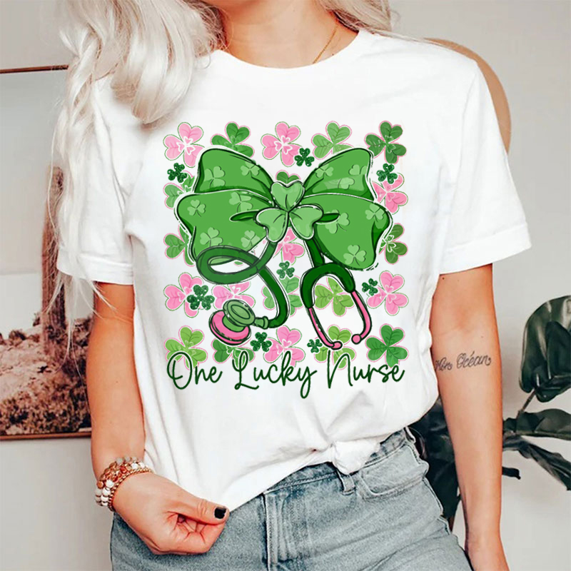 St Patricks Day One Lucky Nurse T-shirt