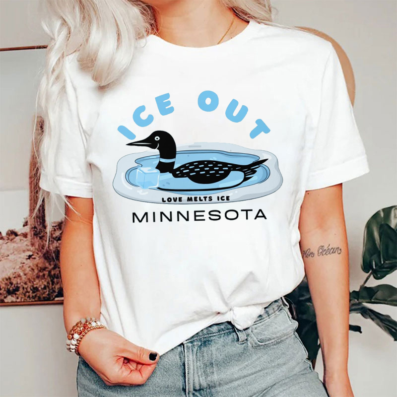 Ice Out Love Melts ICE Minnesota Nurse T-shirt